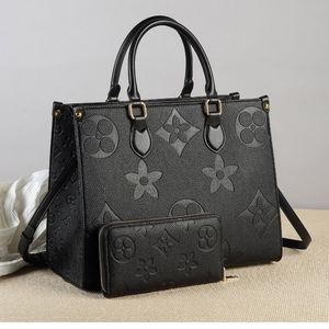 Mila Kate Top Handle Satchel Bags for Women, Shoulder Purses with Wallet,Black M